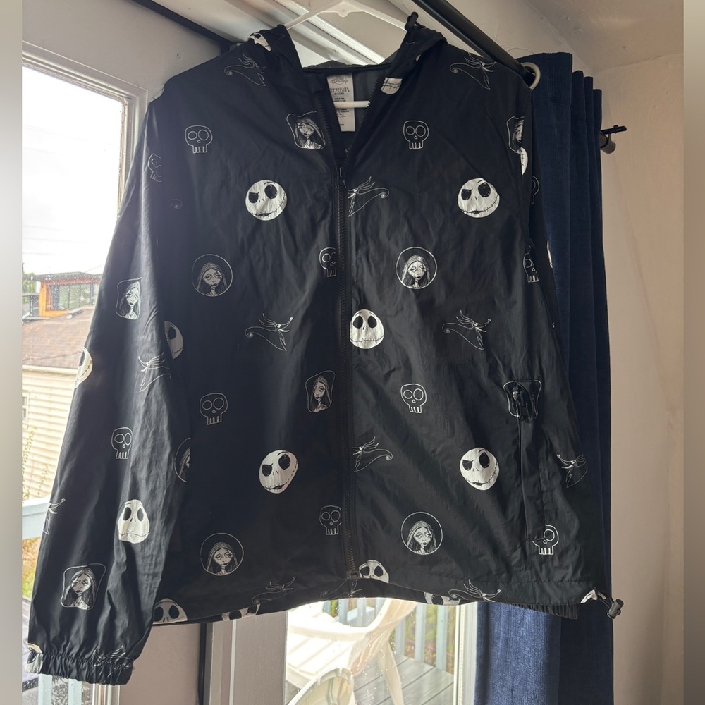 Jack Skellington Halloween Packable Windbreaker + Water Resistant